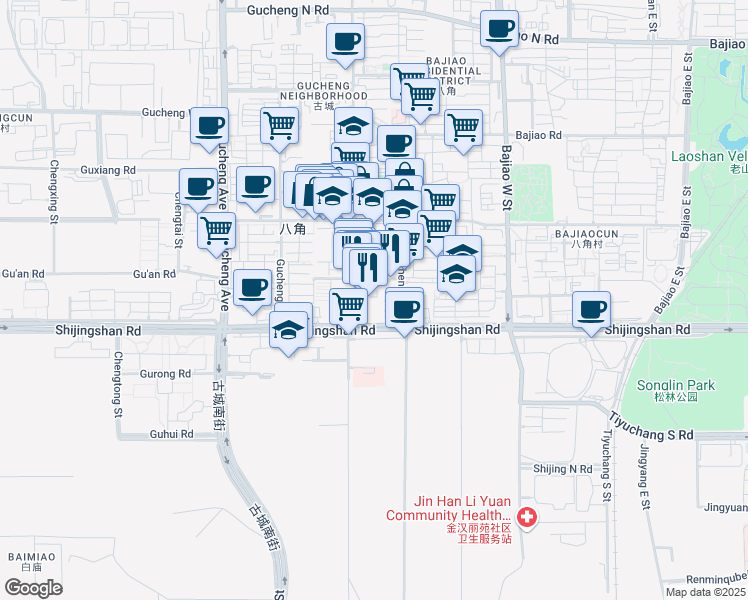 map of restaurants, bars, coffee shops, grocery stores, and more near in 