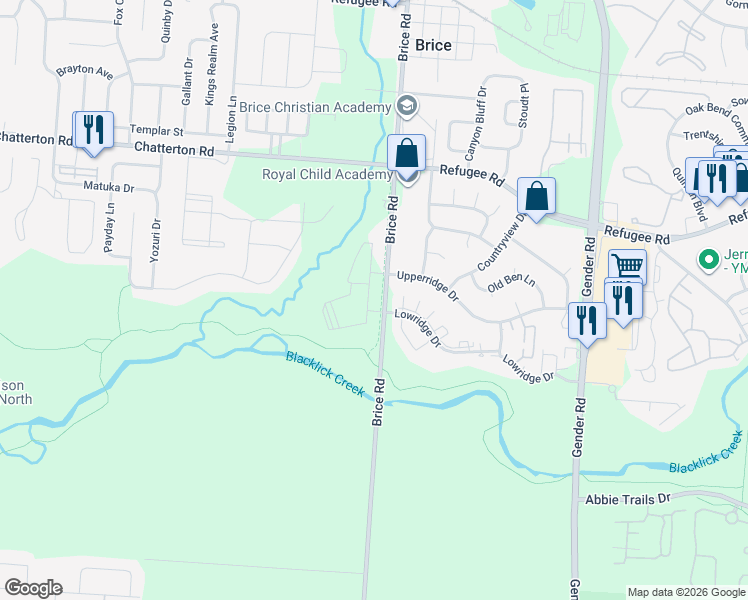 map of restaurants, bars, coffee shops, grocery stores, and more near 6209 Upperridge Drive in Canal Winchester