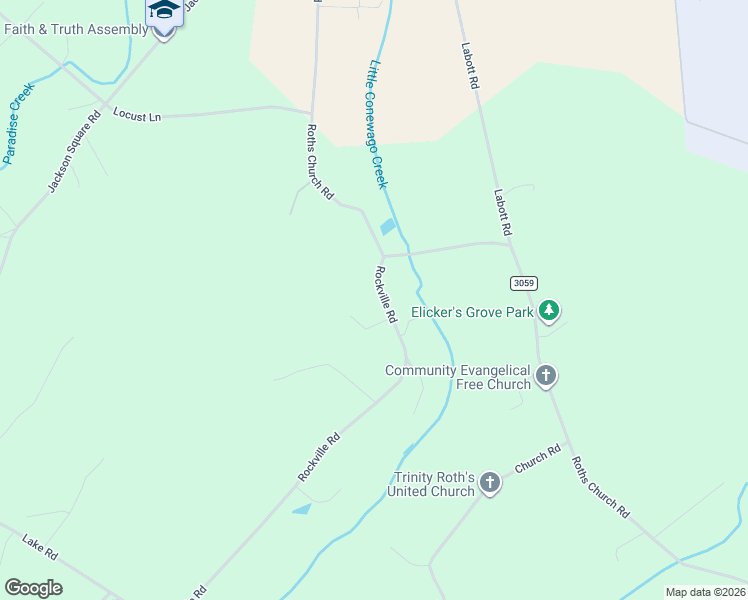 map of restaurants, bars, coffee shops, grocery stores, and more near 426 Rockville Road in Spring Grove