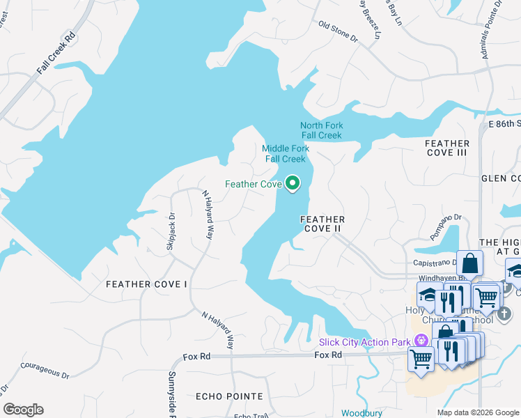 map of restaurants, bars, coffee shops, grocery stores, and more near 11114 Outrigger Court in Indianapolis