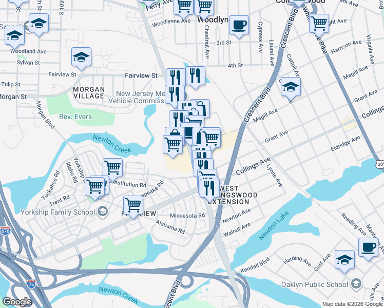map of restaurants, bars, coffee shops, grocery stores, and more near in Camden