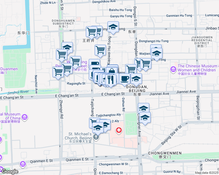 map of restaurants, bars, coffee shops, grocery stores, and more near in 