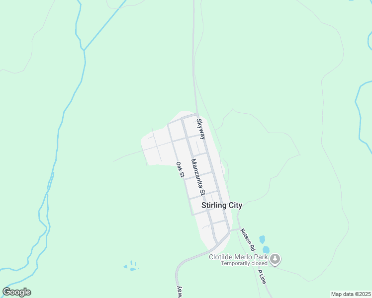 map of restaurants, bars, coffee shops, grocery stores, and more near 17159 Manzanita Street in Stirling City