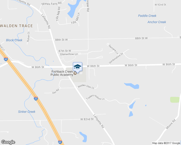 map of restaurants, bars, coffee shops, grocery stores, and more near 8543 Walden Trace Drive in Indianapolis
