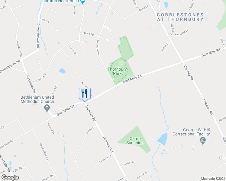 map of restaurants, bars, coffee shops, grocery stores, and more near 356 Glen Mills Road in Glen Mills