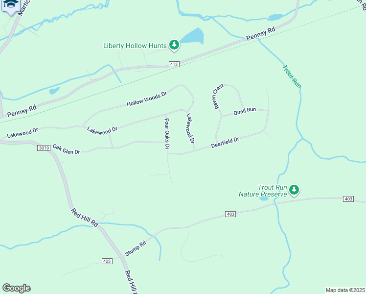 map of restaurants, bars, coffee shops, grocery stores, and more near 18 Deerfield Dr in Pequea
