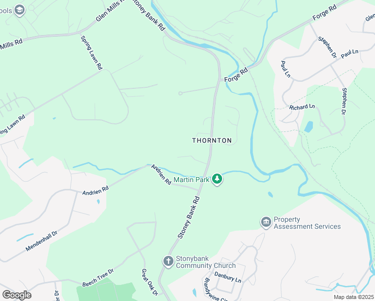 map of restaurants, bars, coffee shops, grocery stores, and more near 9 Stony Hill Lane in Glen Mills