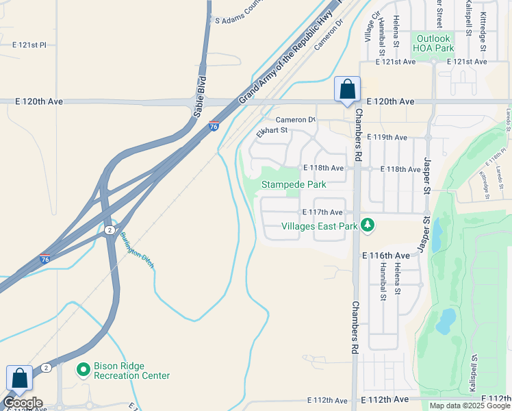 map of restaurants, bars, coffee shops, grocery stores, and more near 11713 Elkhart Street in Brighton