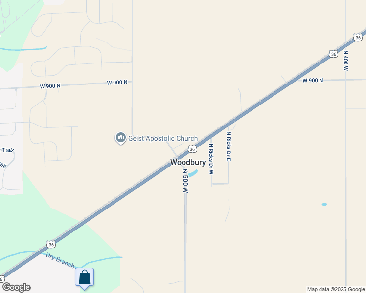 map of restaurants, bars, coffee shops, grocery stores, and more near 8655 North 500 West in McCordsville