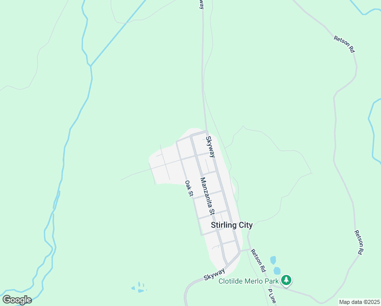 map of restaurants, bars, coffee shops, grocery stores, and more near 17193 Manzanita Street in Stirling City