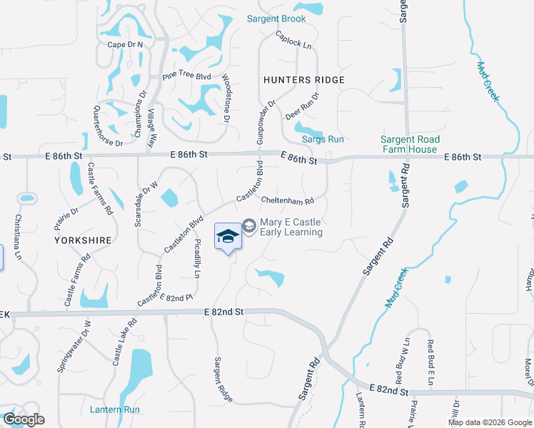 map of restaurants, bars, coffee shops, grocery stores, and more near 8442 Duncaster Court in Indianapolis