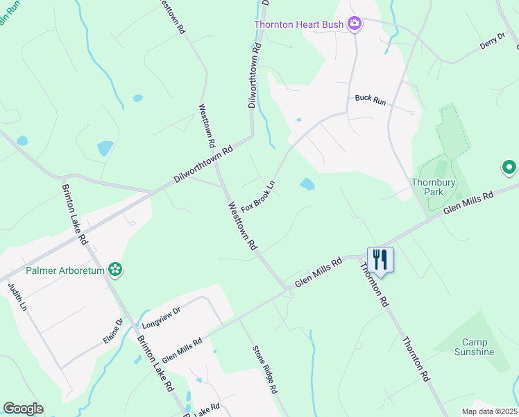 map of restaurants, bars, coffee shops, grocery stores, and more near 28 Fox Brook Lane in Thornton