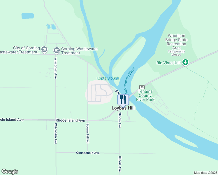 map of restaurants, bars, coffee shops, grocery stores, and more near in Corning