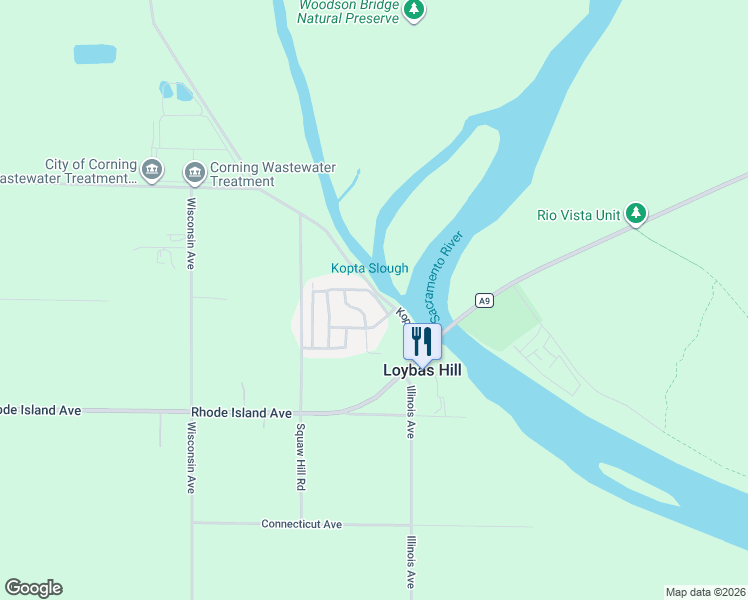 map of restaurants, bars, coffee shops, grocery stores, and more near 13 Kopta Road in Corning