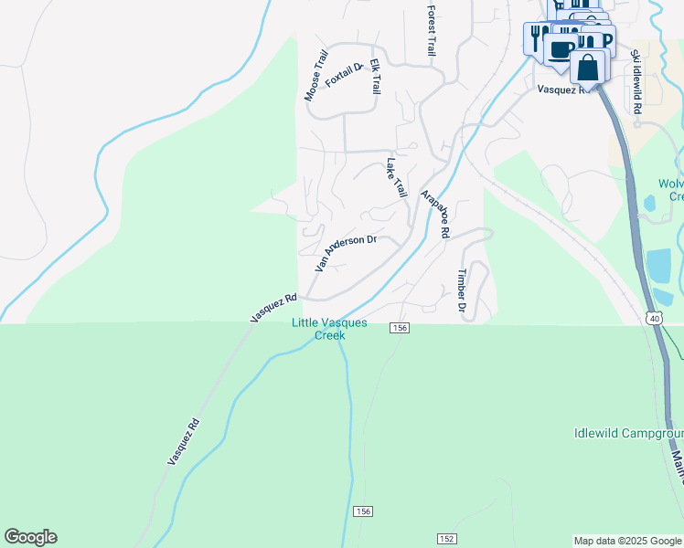 map of restaurants, bars, coffee shops, grocery stores, and more near 90 Hideaway Drive in Winter Park