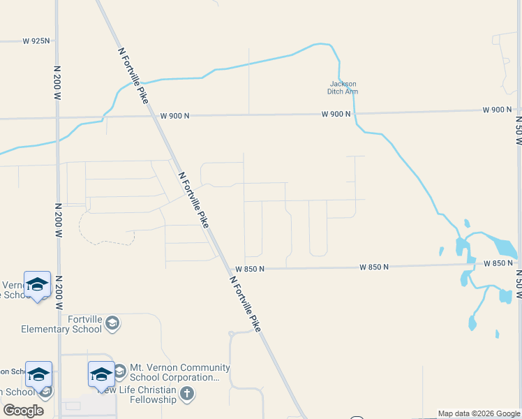 map of restaurants, bars, coffee shops, grocery stores, and more near 8683 North Fortville Pike in Fortville