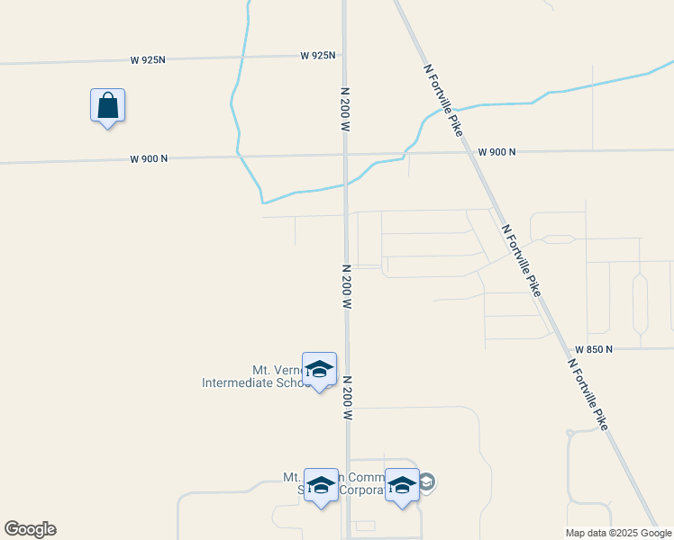 map of restaurants, bars, coffee shops, grocery stores, and more near 8712 North 200 West in Fortville