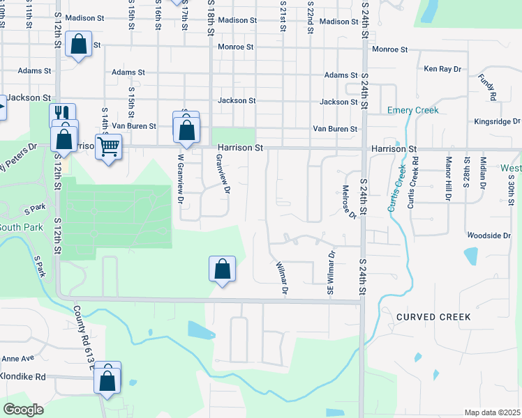map of restaurants, bars, coffee shops, grocery stores, and more near 470-1530 Wilmar Orchard in Quincy