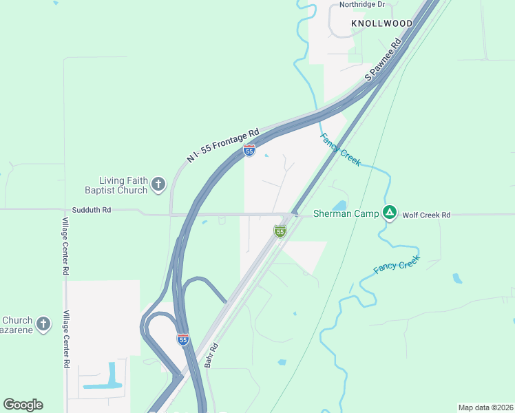 map of restaurants, bars, coffee shops, grocery stores, and more near 3280-3308 Wolf Creek Road in Sherman