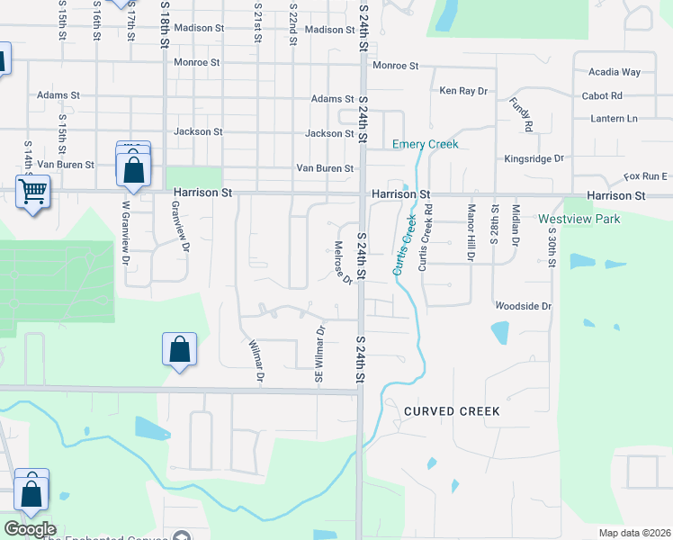 map of restaurants, bars, coffee shops, grocery stores, and more near 1618 Quincy Avenue in Quincy