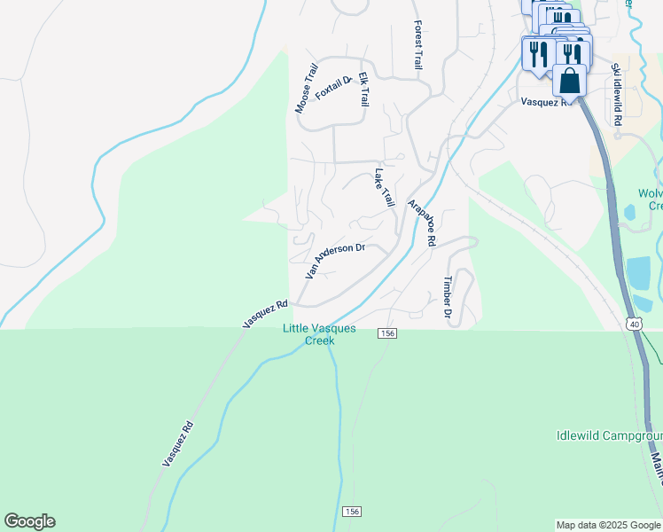 map of restaurants, bars, coffee shops, grocery stores, and more near 90 Hideaway Drive in Winter Park