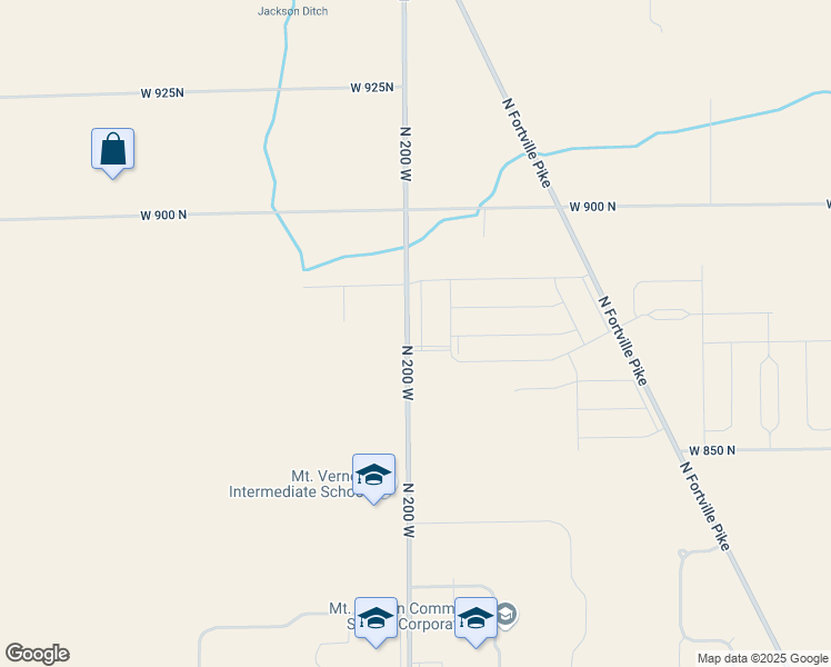 map of restaurants, bars, coffee shops, grocery stores, and more near 8712 North 200 West in Fortville