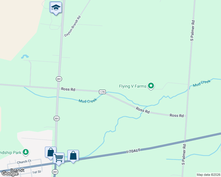 map of restaurants, bars, coffee shops, grocery stores, and more near 7337 Ross Road in Tipp City