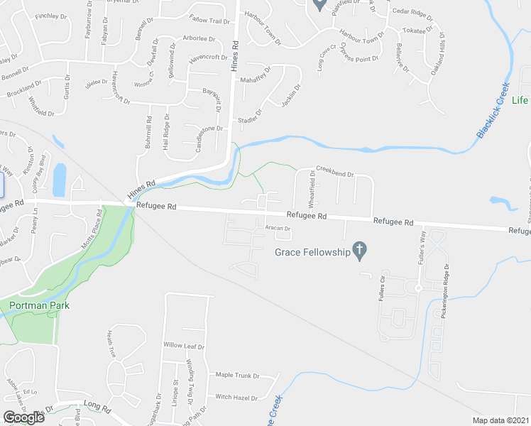 map of restaurants, bars, coffee shops, grocery stores, and more near Refugee Rd & Rosslare Harbour Dr in Columbus