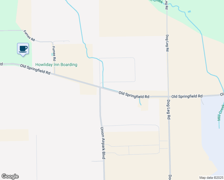 map of restaurants, bars, coffee shops, grocery stores, and more near 2110 Old Springfield Road in Vandalia