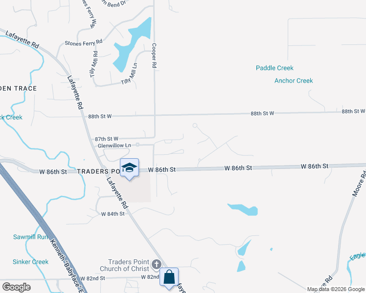 map of restaurants, bars, coffee shops, grocery stores, and more near 8102 Brookmont Court in Indianapolis