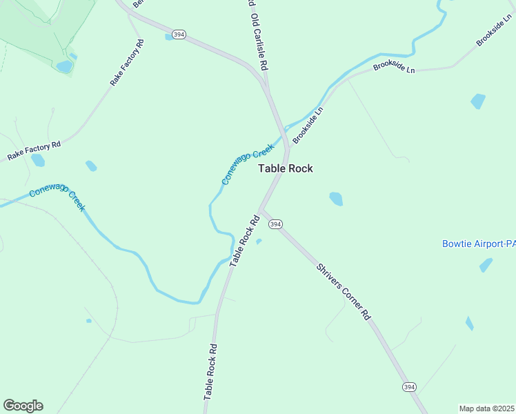map of restaurants, bars, coffee shops, grocery stores, and more near 2306 Table Rock Road in Biglerville