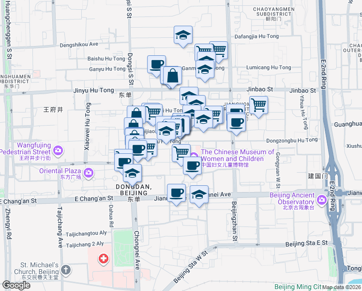 map of restaurants, bars, coffee shops, grocery stores, and more near in 