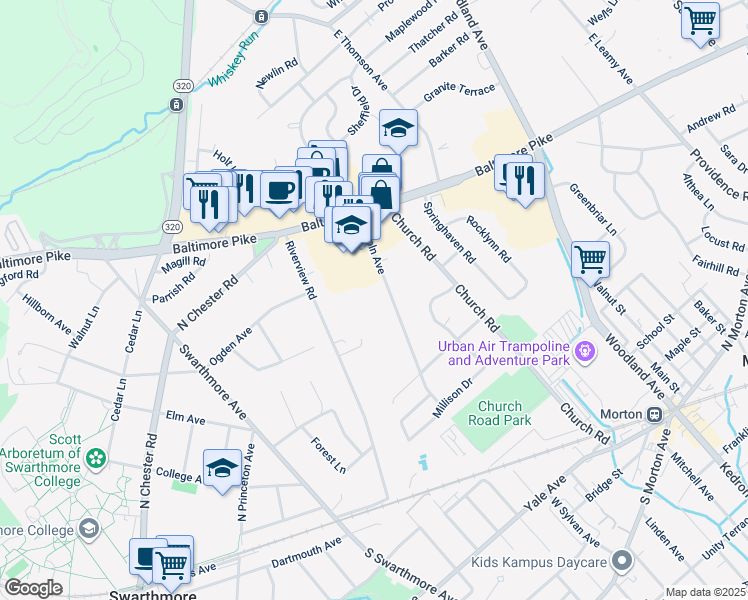 map of restaurants, bars, coffee shops, grocery stores, and more near 938 Lincoln Avenue in Springfield