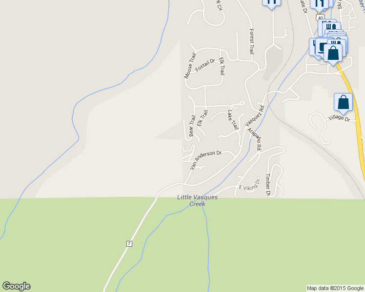 map of restaurants, bars, coffee shops, grocery stores, and more near 210 Woodspur Lane in Parshall