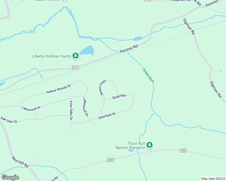 map of restaurants, bars, coffee shops, grocery stores, and more near 94 Raven Crest in Pequea