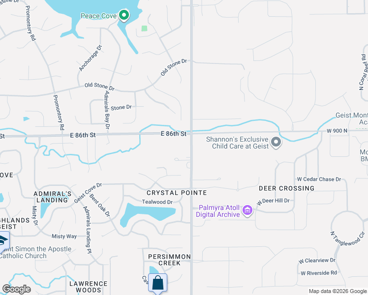 map of restaurants, bars, coffee shops, grocery stores, and more near 8502 Carroll Road 700 West in Indianapolis