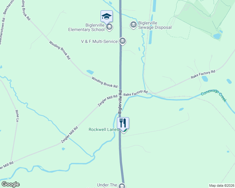 map of restaurants, bars, coffee shops, grocery stores, and more near 5 Zeigler Mill Road in Gettysburg