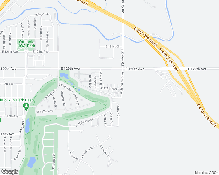 map of restaurants, bars, coffee shops, grocery stores, and more near 16761 East 119th Avenue in Commerce City