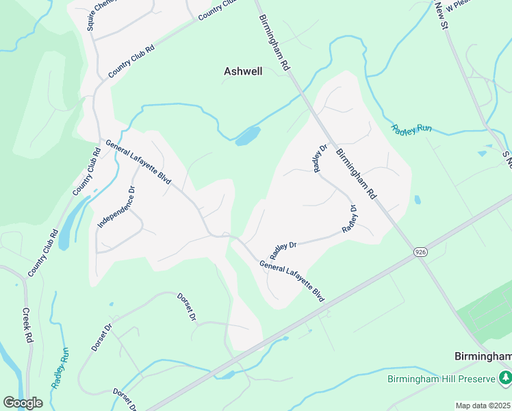 map of restaurants, bars, coffee shops, grocery stores, and more near 1001 Artillery Point Road in West Chester