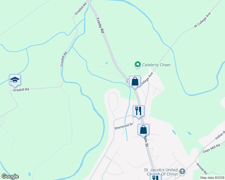map of restaurants, bars, coffee shops, grocery stores, and more near 3987 Little John Drive in York