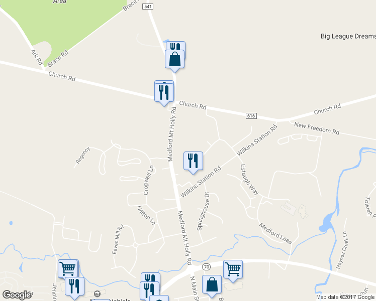 map of restaurants, bars, coffee shops, grocery stores, and more near 27 Saddler Drive in Medford