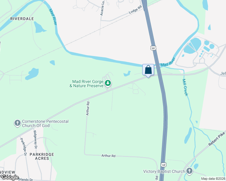 map of restaurants, bars, coffee shops, grocery stores, and more near 2703 Dayton Road in Springfield