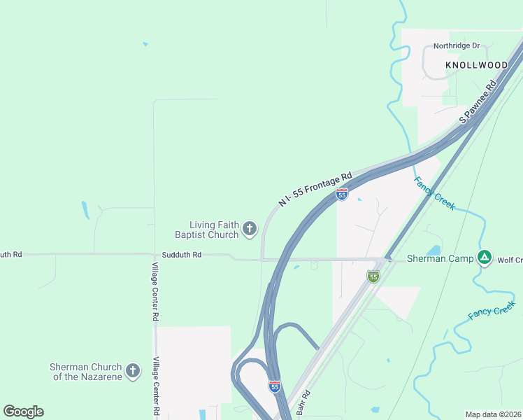 map of restaurants, bars, coffee shops, grocery stores, and more near 7575 West Outer Road in Sherman