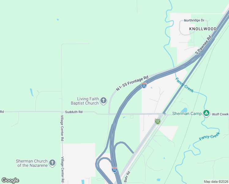 map of restaurants, bars, coffee shops, grocery stores, and more near 7575 West Outer Road in Sherman