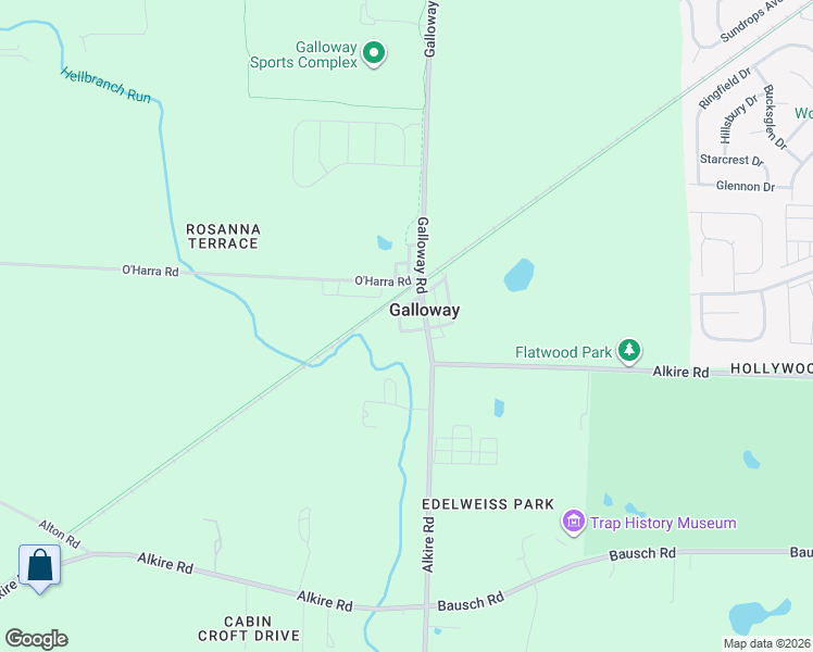 map of restaurants, bars, coffee shops, grocery stores, and more near in Galloway
