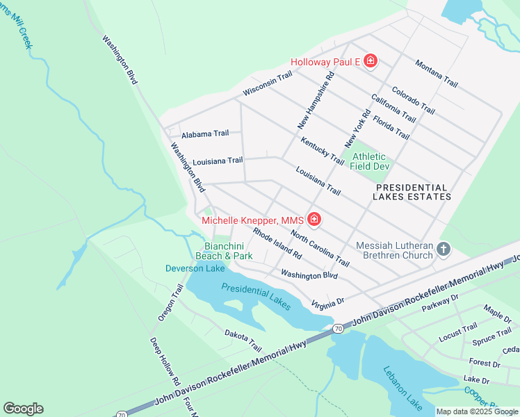 map of restaurants, bars, coffee shops, grocery stores, and more near 220 West Virginia Road in Browns Mills