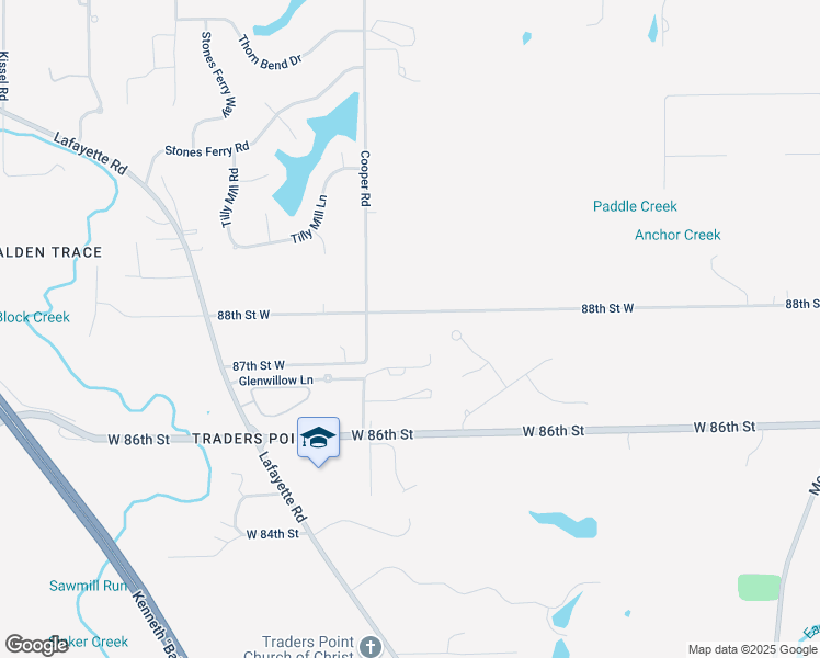 map of restaurants, bars, coffee shops, grocery stores, and more near 8113 88th Street West in Indianapolis
