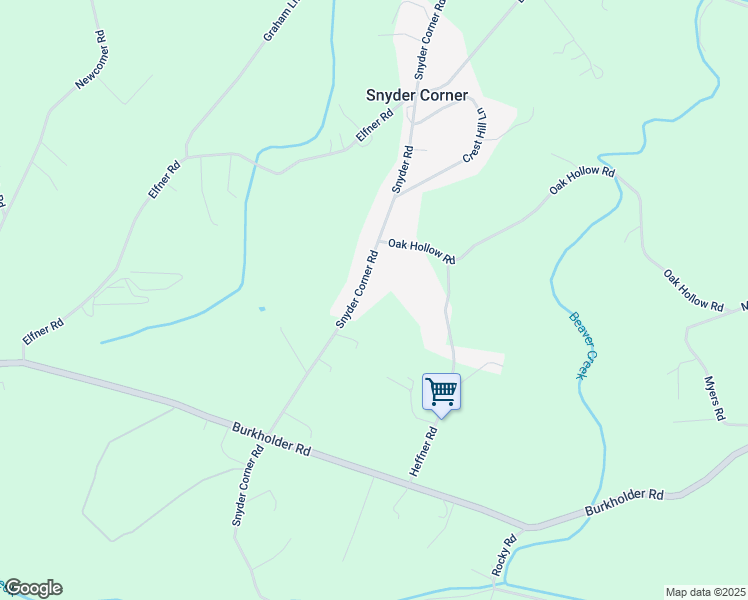 map of restaurants, bars, coffee shops, grocery stores, and more near 1305 Snyder Corner Road in Red Lion
