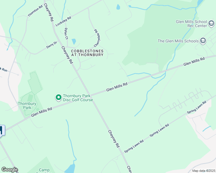 map of restaurants, bars, coffee shops, grocery stores, and more near 277 Glen Mills Road in Glen Mills