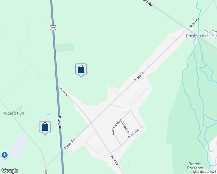 map of restaurants, bars, coffee shops, grocery stores, and more near 143 Ridge Road in Southampton Township